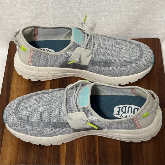 Hey Dude Sirocco Speckle Women's Size US 11 Gray Knit Round Toe Slip On Sneakers - Picture 1 of 10